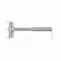 1377INOX 340 Martillo de cabeza redonda y boca esférica para caldereros y hojalateros, de acero inoxidable