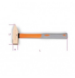 1370BA/PL 1000 Martillo de mecánico tipo alemán, mangos de fibra, antichispa