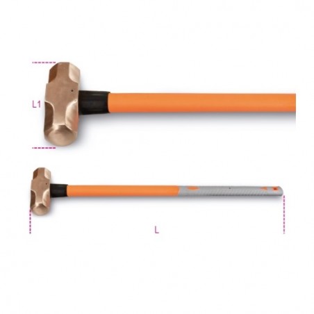 1381BA/PL 8000 Maza recta con mango de fibra, antichispa