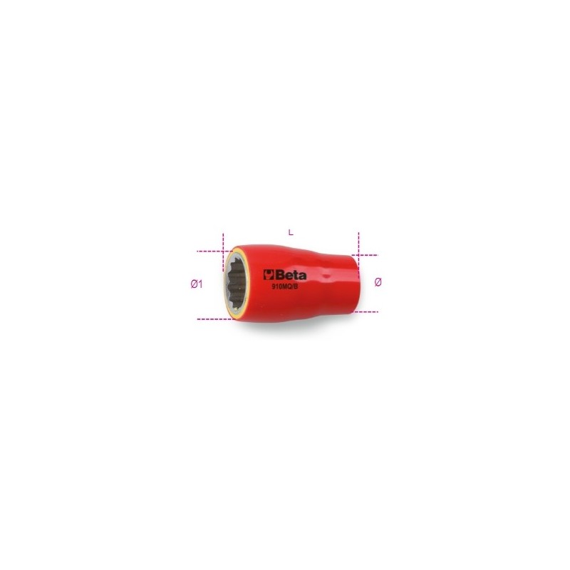 910MQ-B 9 Vaso de 3/8, poligonal, aislado