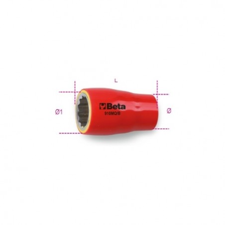 910MQ-B 18 Vaso de 3/8, poligonal, aislado