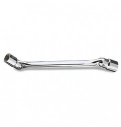 80 8X9 Llave de vaso poligonal articulada de dos bocas, cromada
