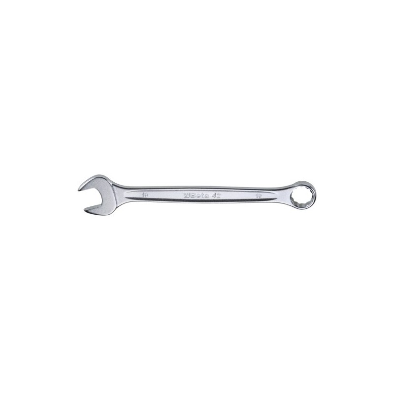 42 7 Llave combinada con una boca fija y otra de estrella en ángulo, cromada