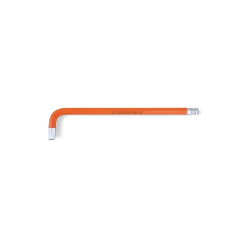 96BP-CL 2 Llave Allen acodada con cabeza esférica, de color, cromada