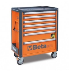 C37A/7-O Cajonera móvil con 7 cajones con sistema antivuelco, naranja