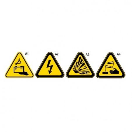 7109A 3 Cartel de advertencia de aluminio