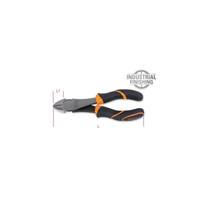 1084GBM 200 ​Alicate de corte diagonal reforzado de gran efecto, con mangos en bimaterial, con acabado industrial