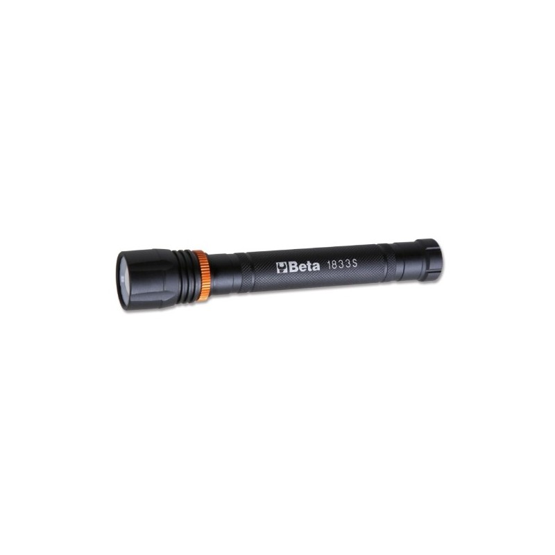 1833 S ​Linterna LED de alta luminosidad, en robusto aluminio anodizado, hasta 500 lúmenes