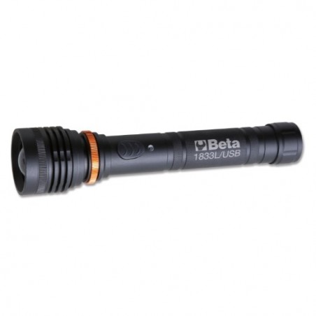 1833 L/USB ​Linterna LED recargable de alta luminosidad, en robusto aluminio anodizado, hasta 1.200 lúmenes