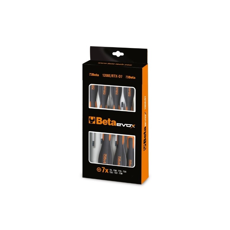 1208E/RTX-D7 Juego de 7 destornilladores Tamper Resistant Torx&reg,, BetaEvox