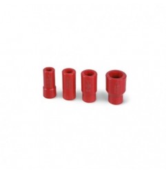 914MQ-A/S4 ​​Juego de 4 vasos de 3/8, hexagonales, en tecnopolímero especial sobre base de poliamida, aislados