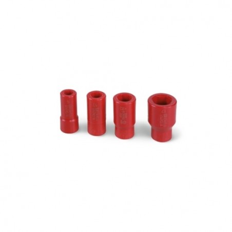 914MQ-A/S4 ​​Juego de 4 vasos de 3/8, hexagonales, en tecnopolímero especial sobre base de poliamida, aislados