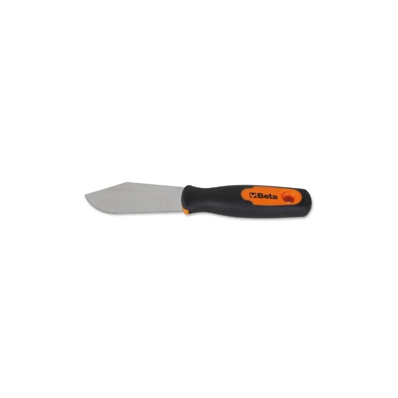 1730V 38 Espátula para vidrio con hoja de acero inoxidable, con mango