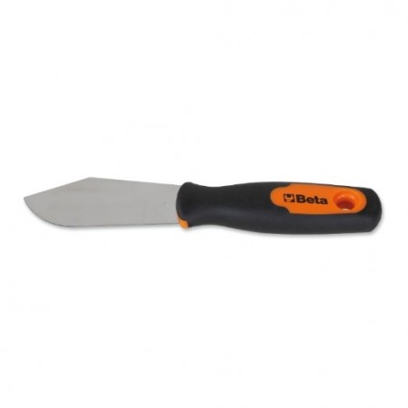 1730V 38 Espátula para vidrio con hoja de acero inoxidable, con mango