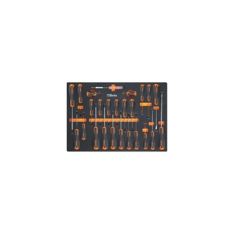 MM210 Termoformado de espuma con destornilladores planos, Phillips&reg, y Torx&reg,, BetaEvox