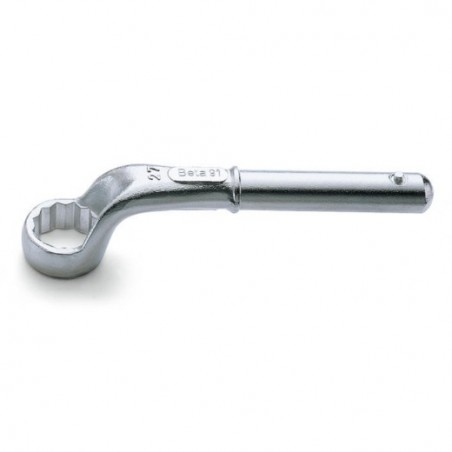 91 75 Llave de estrella acodada de una boca, cromada