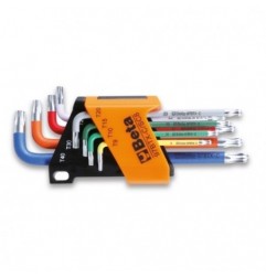 97BTX-C/SC8 Juego de 8 llaves acodadas con cabeza esférica para tornillos Torx&reg,, de colores