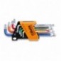 97BTX-C/SC8 Juego de 8 llaves acodadas con cabeza esférica para tornillos Torx&reg,, de colores