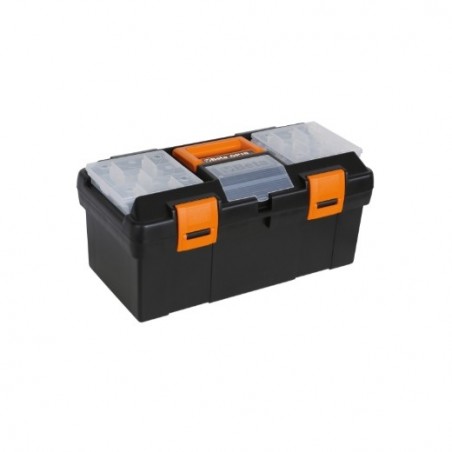 2115PVU/2 Caja de plástico con bandeja extraíble con surtido de 74 herramientas para uso universal