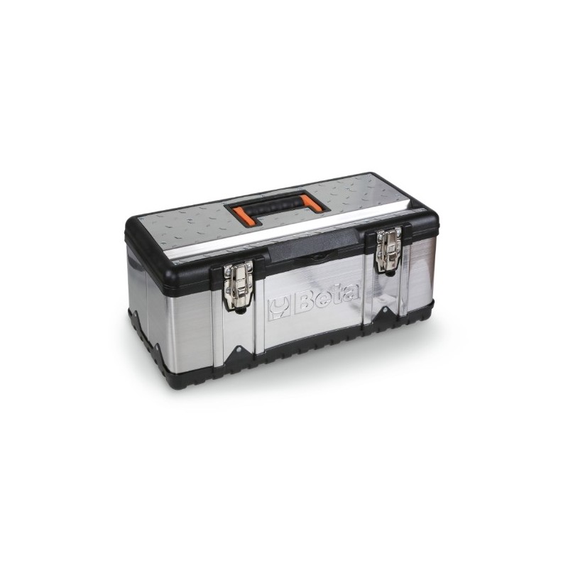 2117L-VU/1 Caja de acero inoxidable y plástico con bandeja extraíble con surtido de 45 herramientas para uso universal
