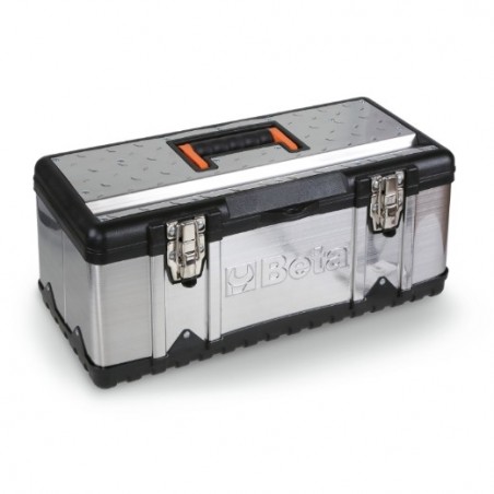 2117L-VU/1 Caja de acero inoxidable y plástico con bandeja extraíble con surtido de 45 herramientas para uso universal