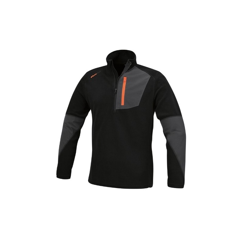 7654N XL Micro forro polar de tejido elástico, con cremallera corta