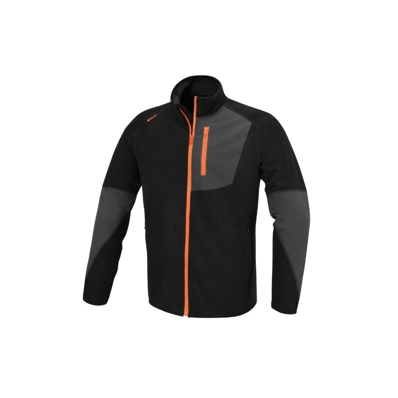 7657N XXL Forro polar de tejido elástico, con cremallera larga