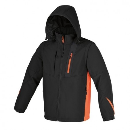 7659N XL Chaqueta de trabajo softshell con capucha y mangas desmontables