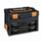 C99V3/2C ​Maletín portaherramientas COMBO en ABS, vacío, con 2 cajas portapiezas pequeñas transportables