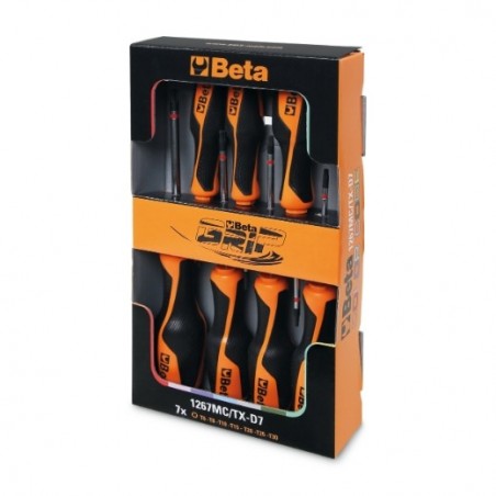 1267MC/TX-D7 Juego de 7 destornilladores Torx&reg,, de colores, BetaGrip