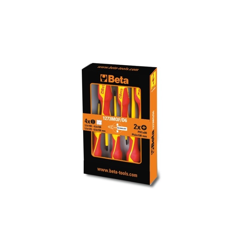 1273MQF/D6 ​Juego de 6 destornilladores slim, aislados