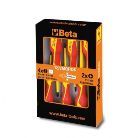 1273MQF/D6 ​Juego de 6 destornilladores slim, aislados