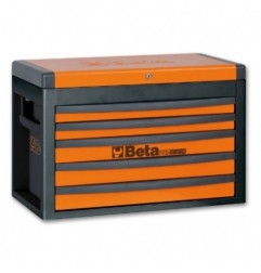 RSC23-O Cajonera portátil con 5 cajones, naranja