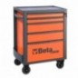 RSC24/5-O Cajonera móvil con 5 cajones, naranja