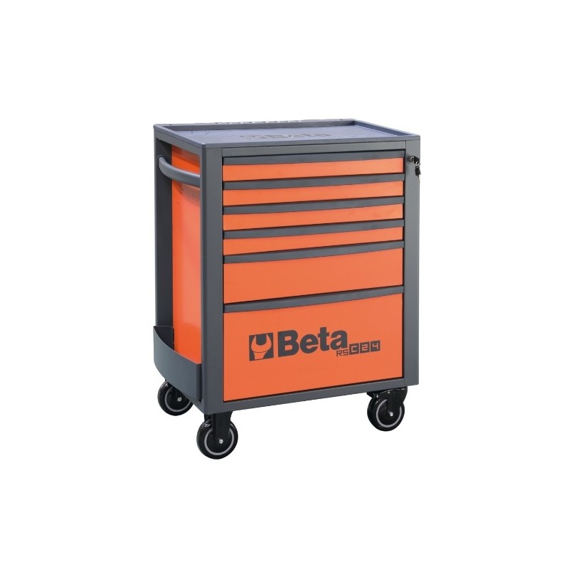 RSC24/6-O Cajonera móvil con 6 cajones, naranja