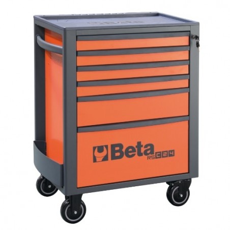 RSC24/6-O Cajonera móvil con 6 cajones, naranja