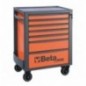 RSC24/7-FO Cajonera móvil con 7 cajones, naranja