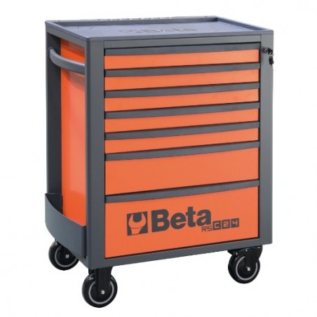 RSC24/7-O Cajonera móvil con 7 cajones, naranja