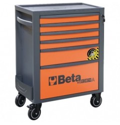 RSC24A/6-O Cajonera móvil con 6 cajones, con sistema antivuelco, naranja