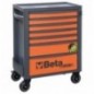 RSC24A/7-O Cajonera móvil con 7 cajones, con sistema antivuelco, naranja