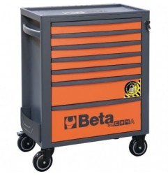 RSC24A/7-R Cajonera móvil con 7 cajones, con sistema antivuelco, rojo