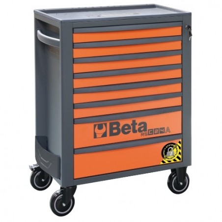 RSC24A/8-R Cajonera móvil con 8 cajones, con sistema antivuelco, rojo
