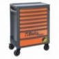 RSC24A/8-R Cajonera móvil con 8 cajones, con sistema antivuelco, rojo
