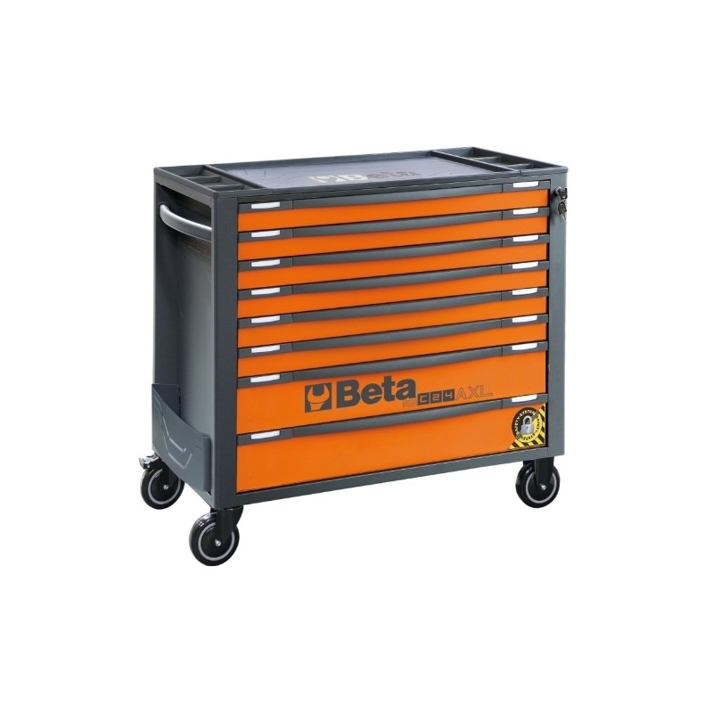 RSC24AXL/8-A Cajonera móvil con 8 cajones, con sistema antivuelco, modelo largo, gris antracita