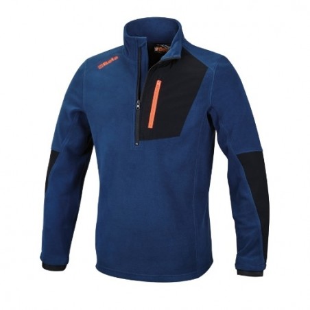 7654B XXL Micro forro polar de tejido elástico, con cremallera corta