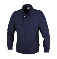 7557BL XL Polo de manga larga, con 3 botones