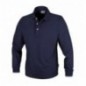 7557BL XL Polo de manga larga, con 3 botones