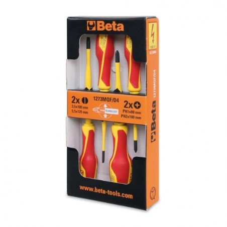1273MQF/D4 ​Juego de 4 destornilladores slim, aislados