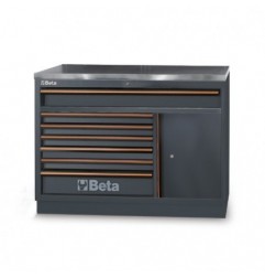 C45PRO M7A/X Cajonera fija con 7 cajones para mobiliario para taller C45PRO