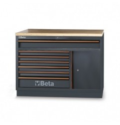 C45PRO M7A/W Cajonera fija con 7 cajones para mobiliario para taller C45PRO